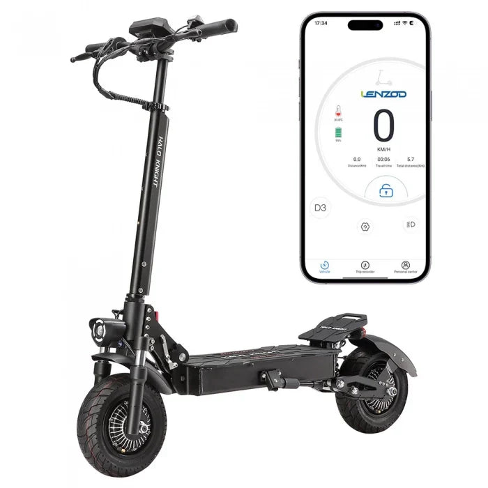 Halo Knight T104 Składana hulajnoga elektryczna, silnik 1200W*2, bateria 52V 21Ah, 10-calowe opony, maks. prędkość 65km/h
