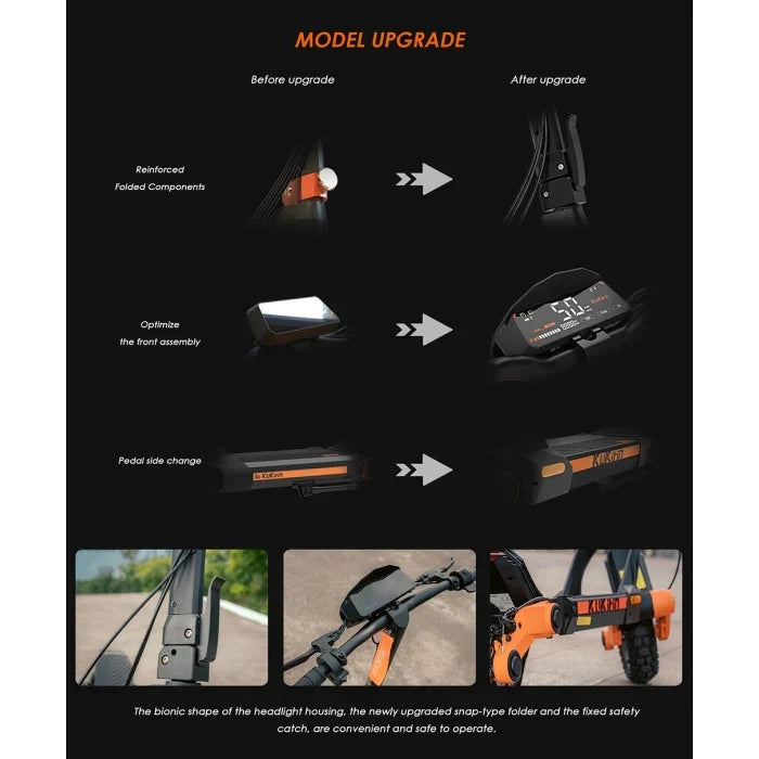 Hulajnoga Elektryczna Kukirin G3 Adventurers Dream, Silnik Tylny 1200W, 50km/h, Bateria 52V 18Ah, Sterowanie Ekranem Dotykowym